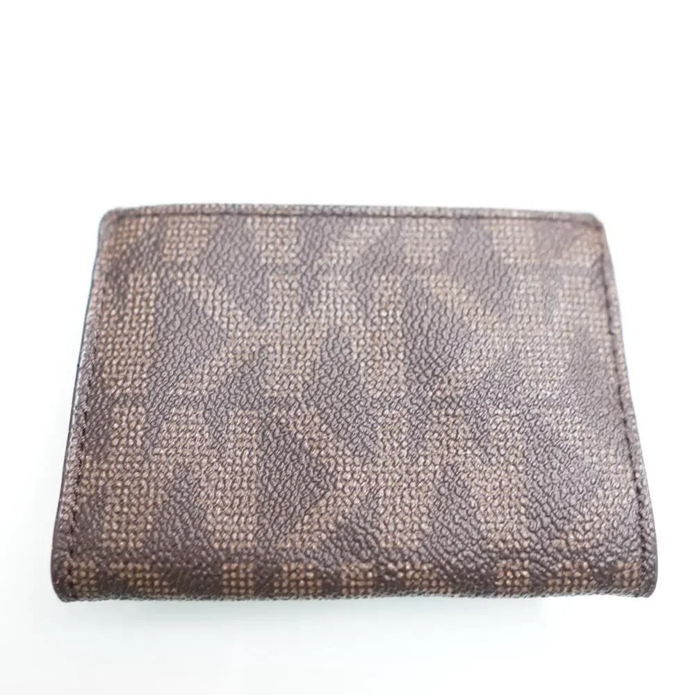 Michael Kors Monogram Trifold Wallet Brown - Picture 2 of 4
